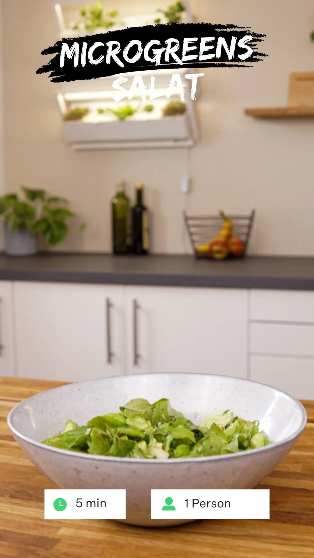 Knapperige verse salade met microgroenten