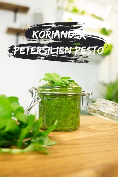 Pesto de cilantro y perejil