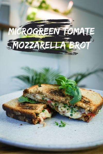 Microgreen Tomate Mozzarella Brot