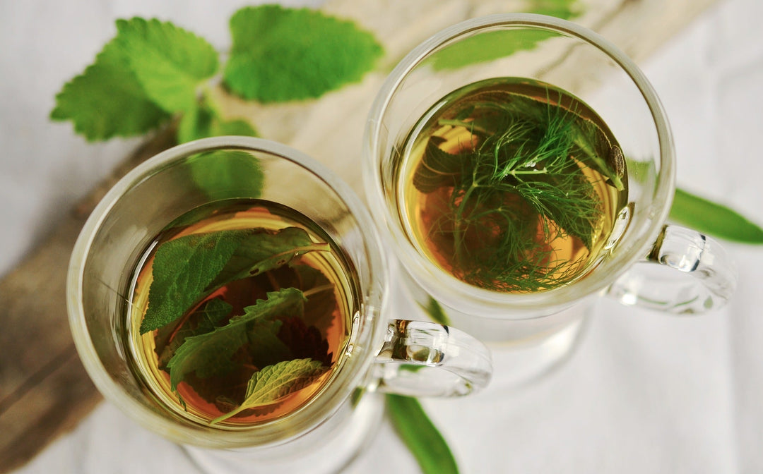Herbal tea and tea made from fresh herbs from the homefarm