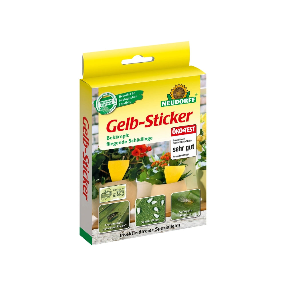 Anti Trauermücken Gelb Sticker